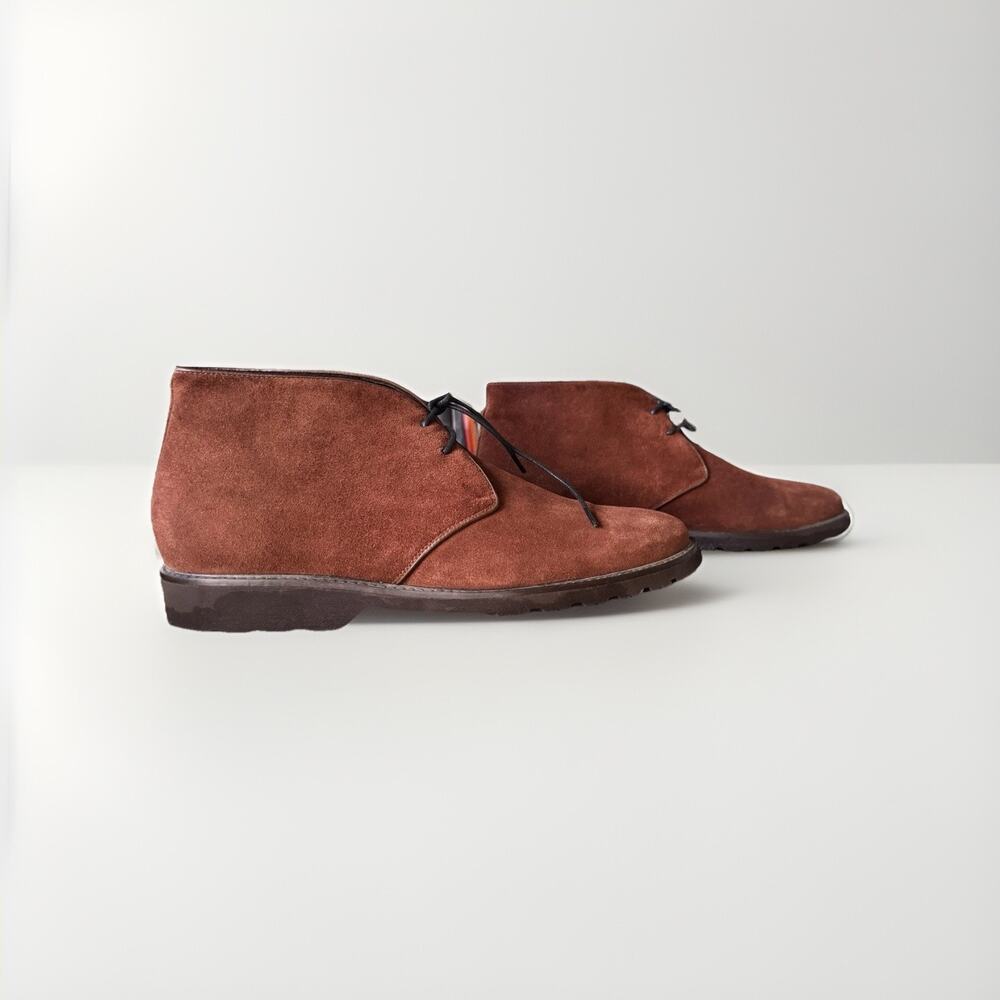 Bruno Magli Malcolm Suede Chukka Boots Brown Rust Made In Italy Mens 11